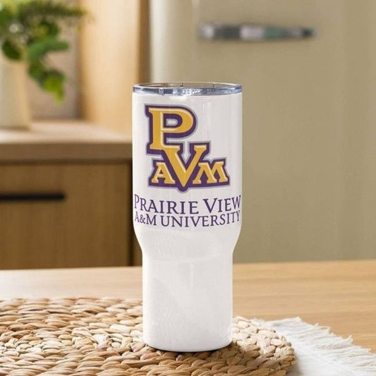 Prairie View A&M HBCU Life TV Travel mug with a handle