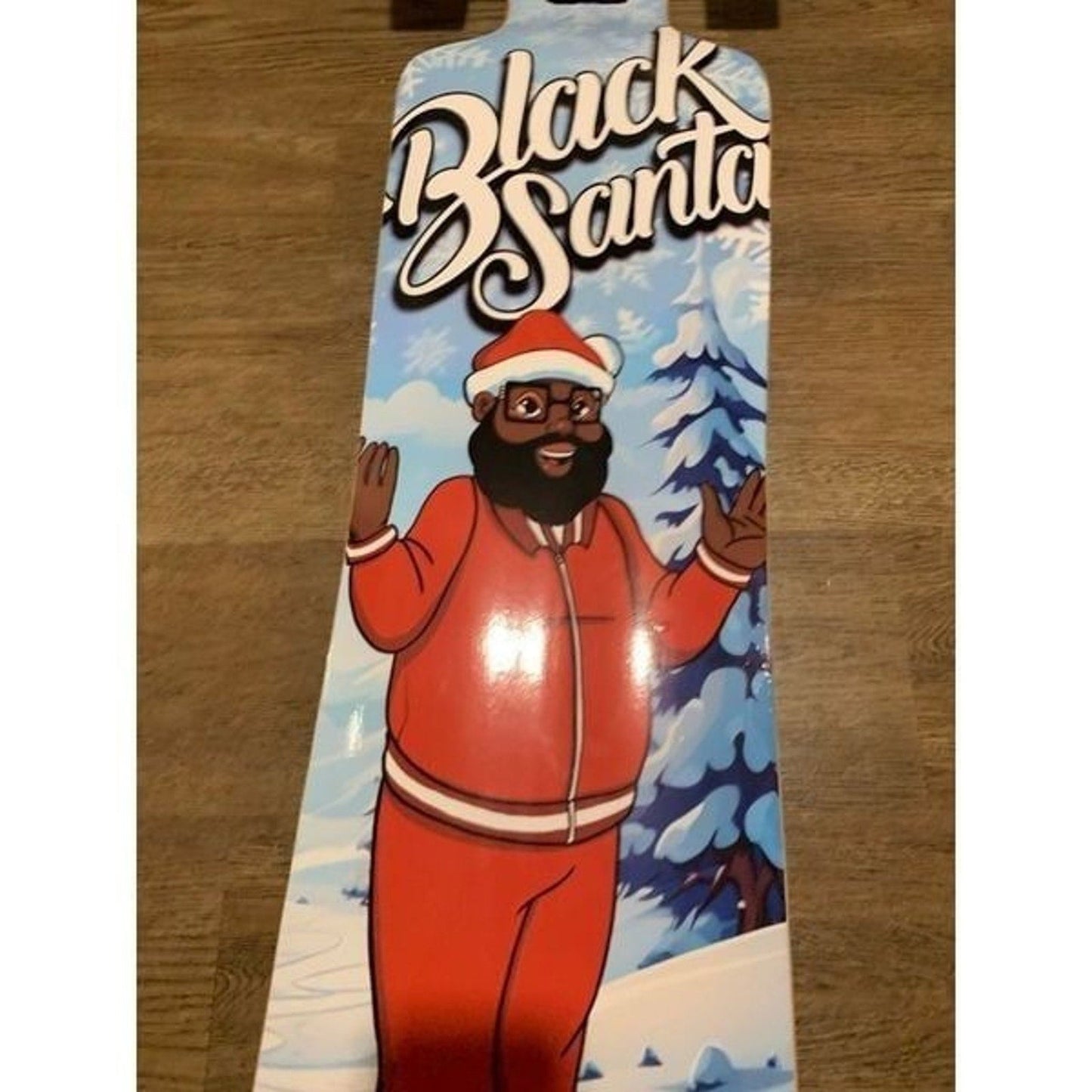 Rim Ryderz Black Santa UWish Skateboard Long Board with Rims