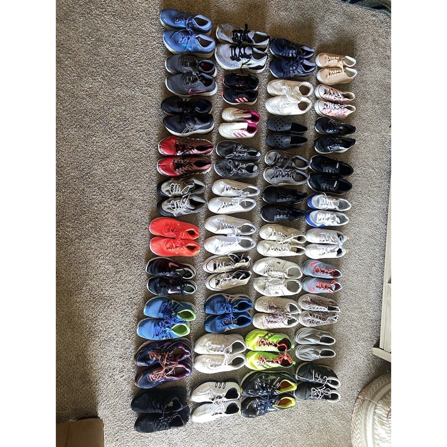 Wholesale Lot 15 Sneakers Nike Adidas Vans Asics Puma Cleats Kids