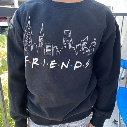 Mad Engine, Friends, television series, youth sweatshirt, black size medium 8