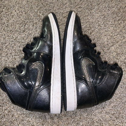 Nike Air Jordan 1 Retro High Black Patent Leather Anti-Gravity Machines Size 7