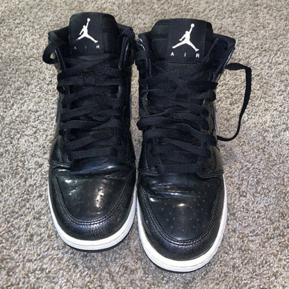 Nike Air Jordan 1 Retro High Black Patent Leather Anti-Gravity Machines Size 7