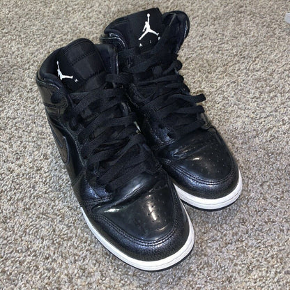 Nike Air Jordan 1 Retro High Black Patent Leather Anti-Gravity Machines Size 7