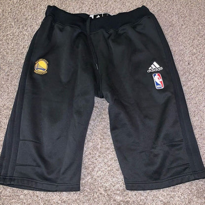 Adidas NBA Golden State Warriors Official Team Issue Basketball Shorts Black L