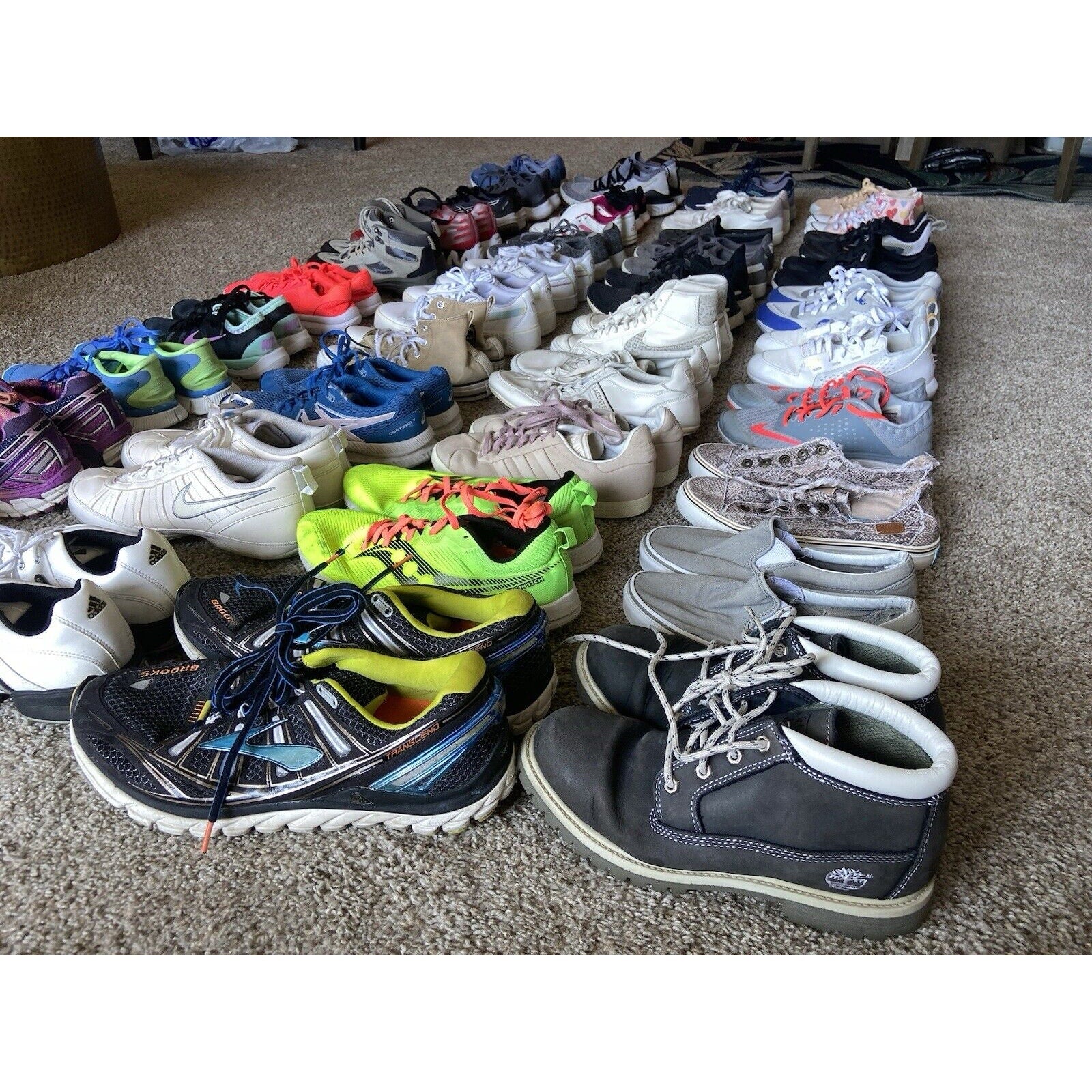 Wholesale Lot 15 Sneakers Nike Adidas Vans Asics Puma Cleats Kids