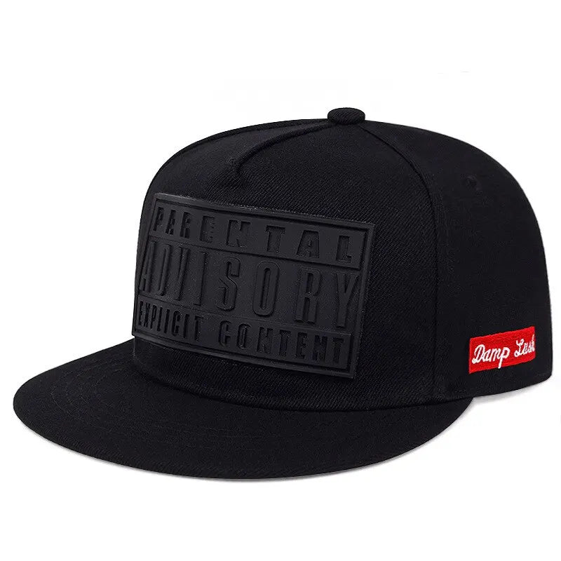 Parental Advisory Offset Printed Baseball Cap - Hip Hop Adjustable Snapback Hat