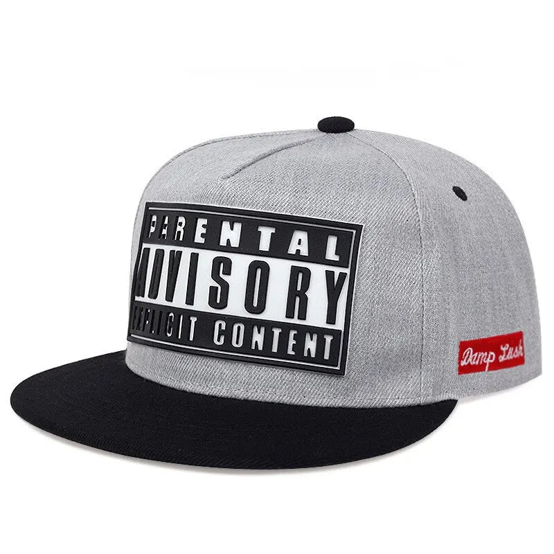 Parental Advisory Offset Printed Baseball Cap - Hip Hop Adjustable Snapback Hat