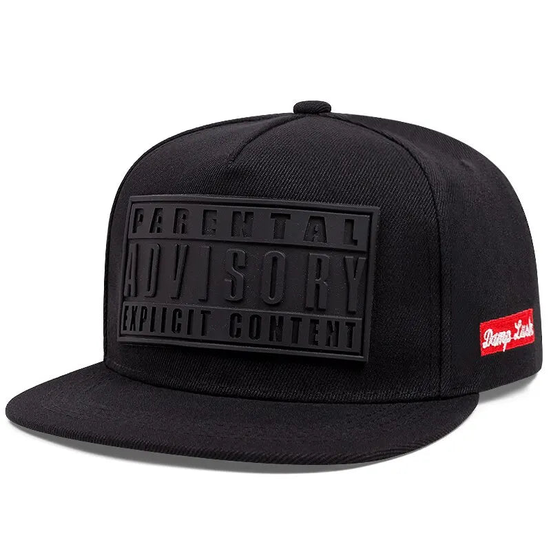 Parental Advisory Offset Printed Baseball Cap - Hip Hop Adjustable Snapback Hat