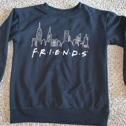 Mad Engine, Friends, television series, youth sweatshirt, black size medium 8