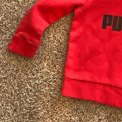 Puma kids, toddler sweatshirt, hoodie, red cotton size 12 months