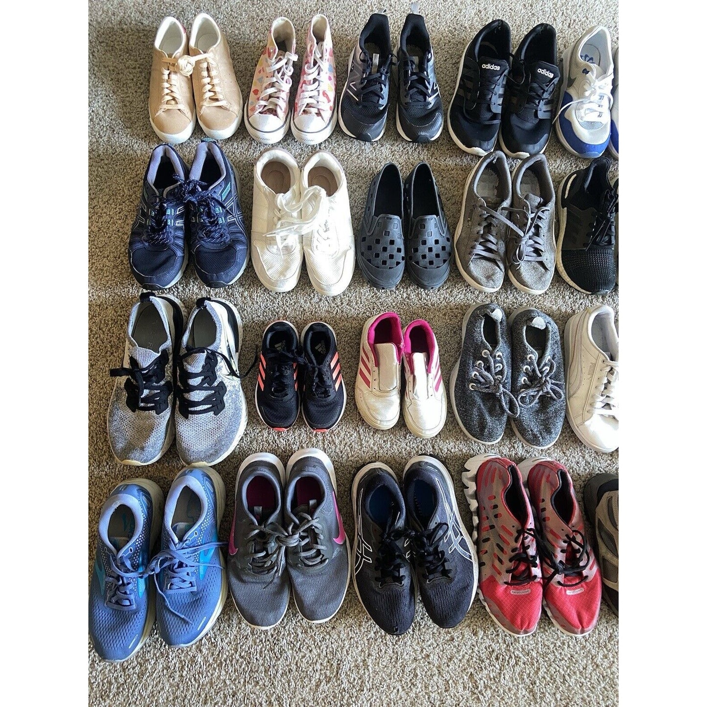 Wholesale Reseller Lot 15 Shoes Nike Adidas Vans Puma Cleats Kids Womens Mens