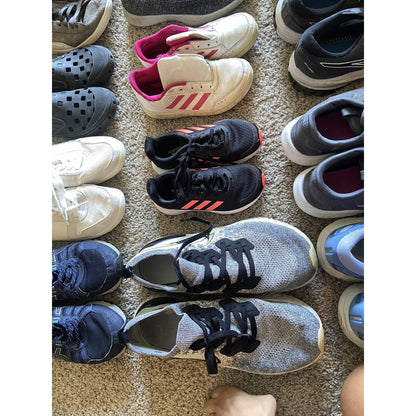 Wholesale Lot 15 Sneakers Nike Adidas Vans Asics Puma Cleats Kids