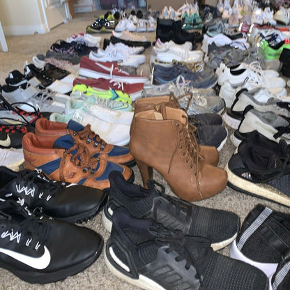 Wholesale Lot 15 Sneakers Nike Adidas Vans Asics Puma Cleats Kids