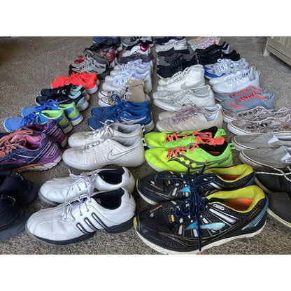 Wholesale Lot 15 Sneakers Nike Adidas Vans Asics Puma Cleats Kids