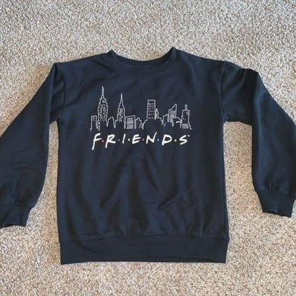 Mad Engine, Friends, television series, youth sweatshirt, black size medium 8