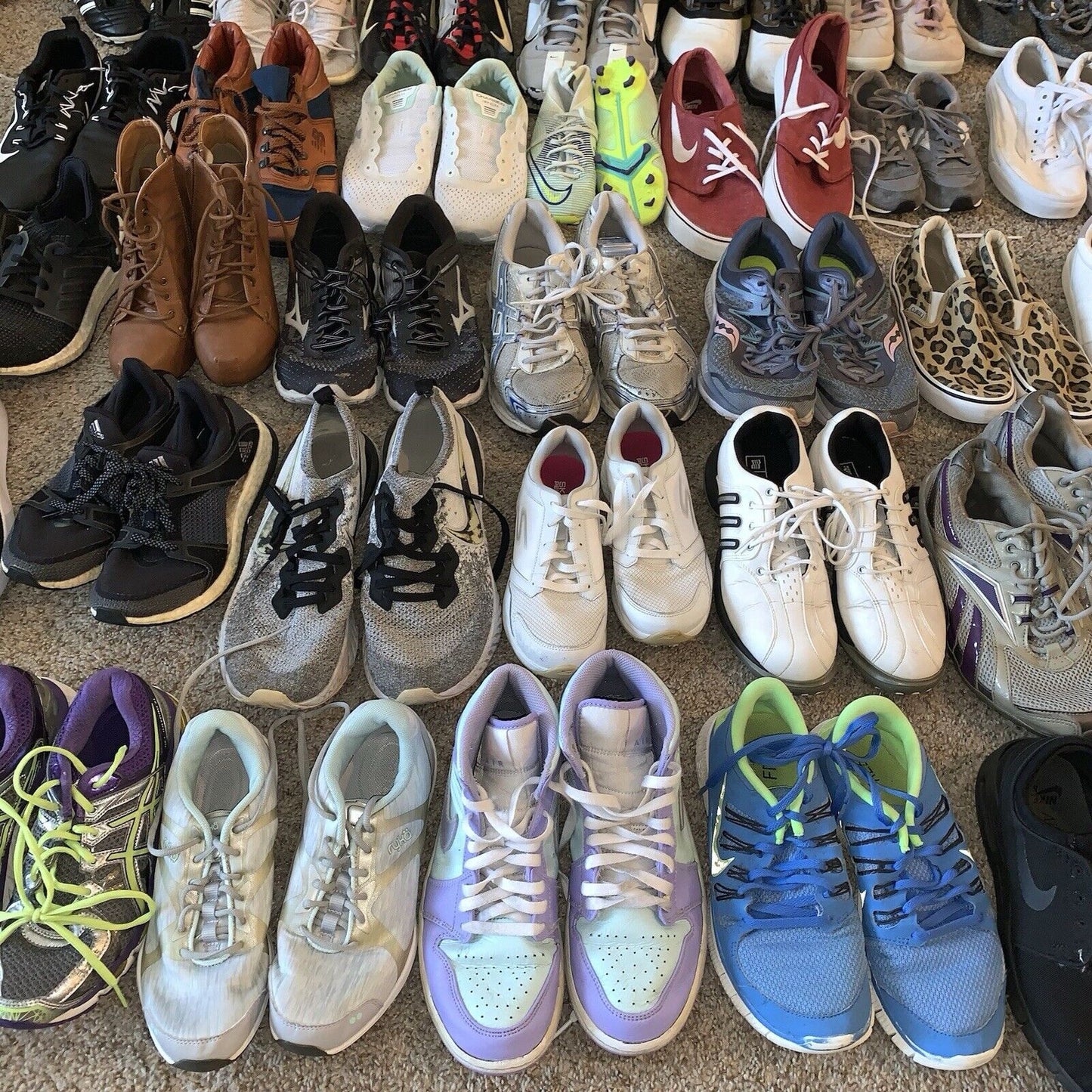 Wholesale Lot 5 Shoes Nike Adidas Vans ASICS Puma Sneakers Cleats Kid Women Men